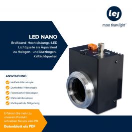 Leistungselektronik JENA GmbH | VIS-LED-Lichtquelle NANO LED