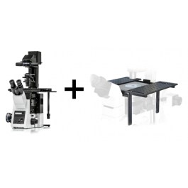 npi electronic GmbH | Evident (Olympus) IX73 Inversmikroskop mit DIC-Kontrast für die Untersuchung von Zellkulturen (Elektrophysiologie)
