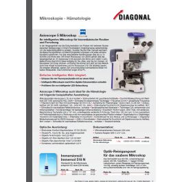Diagonal: Das Aufrechte Mikroskop ZEISS Axioscope 5 für die Hämatologie