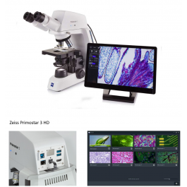 Diagonal | Zeiss Primostar 3 - Aufrechtes Mikroskop für digitalen Unterricht