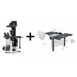npi electronic GmbH | Evident (Olympus) IX73 Inversmikroskop mit Fluoreszenz zur Untersuchung von Zellkulturen (Elektrophysiologie)