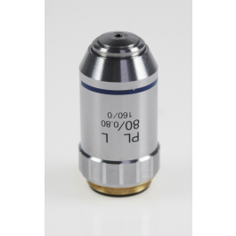 KERN & SOHN | Mikroskop-Objektivlinse OBB-A1272 - Planachromatische Objektivlinse für einen großen Arbeitsabstand, 80x / 0,8 (1,08 mm)